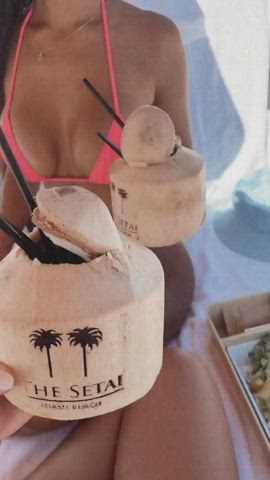 Bikini Brunette Selfie clip