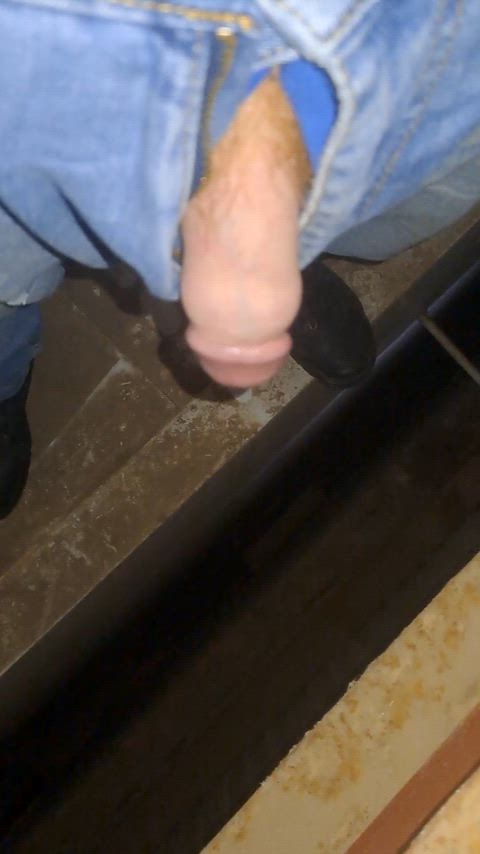 I love pissing in strange places.