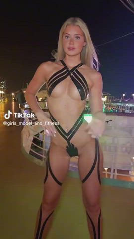 blonde model slut clip
