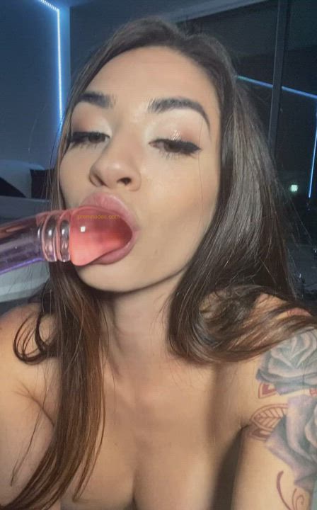 Brunette Sucking Toy clip