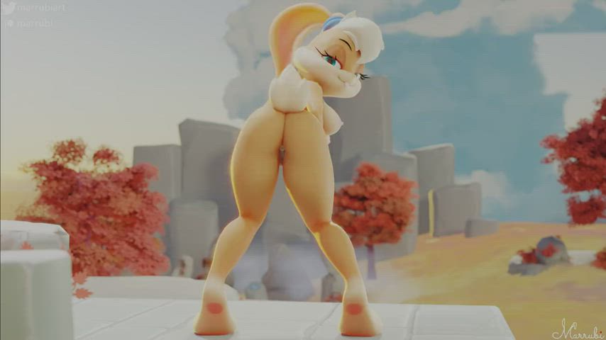 Animation Ass Bunny Cartoon Eye Contact Nude Outdoor Parody Shaking clip