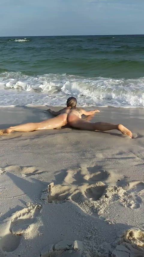 ass blonde exhibitionism exhibitionist nude nudist nudity pussy wet pussy pussy-from-behind