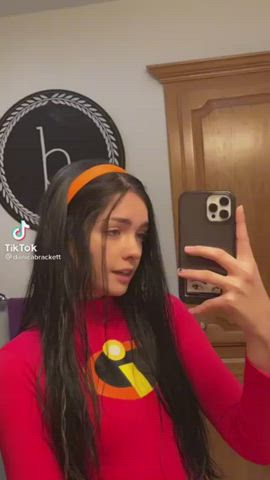 Brunette Cosplay TikTok clip
