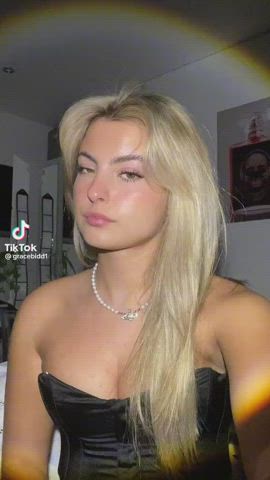 blonde corset tiktok clip