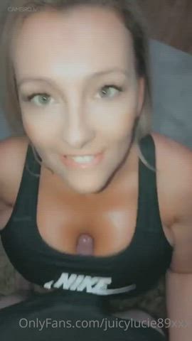 amateur babe big tits blonde blue eyes cum on tits cumshot teen tit fuck clip