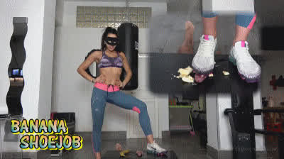 cumshot foot fetish gym shoes clip