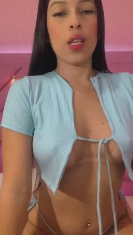 Latina Lingerie Lips Petite Piercing Tattoo clip