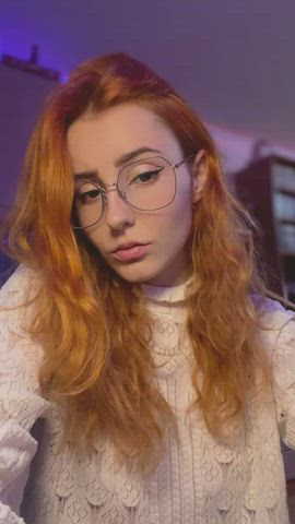 glasses redhead student clip