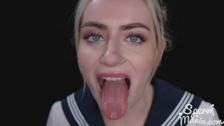 blowbang blowjob cum in mouth cum swallow cumshot clip