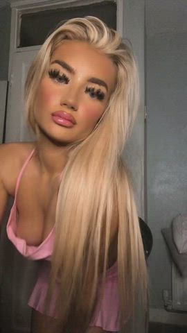 blonde cute skinny teen tiktok clip