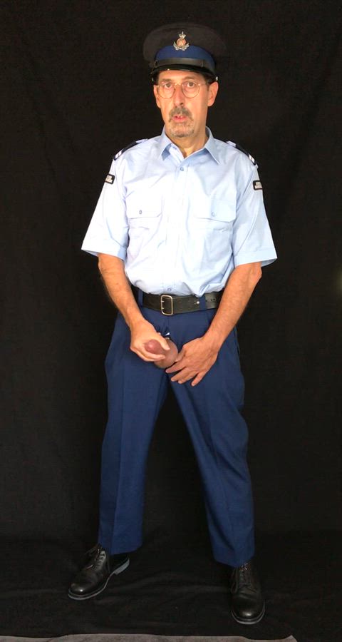 Dutch Military Police officer jerks off