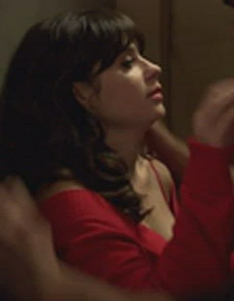 bra brunette zooey deschanel clip