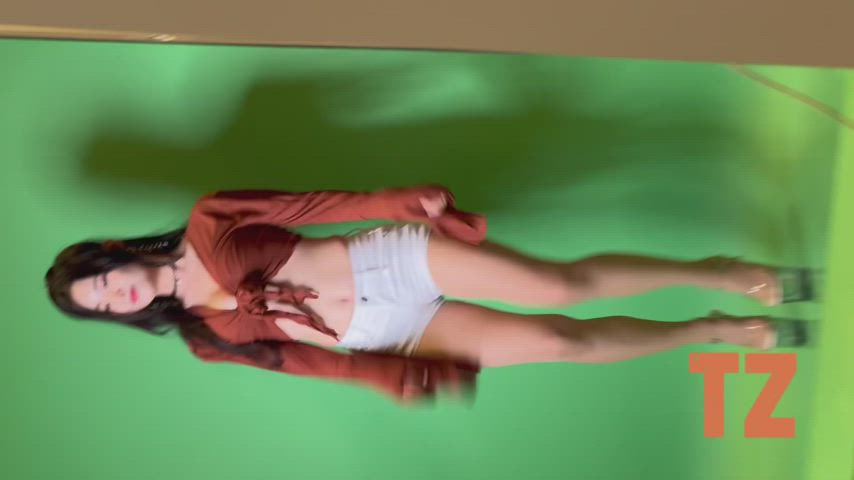 asian cute dancing korean model clip