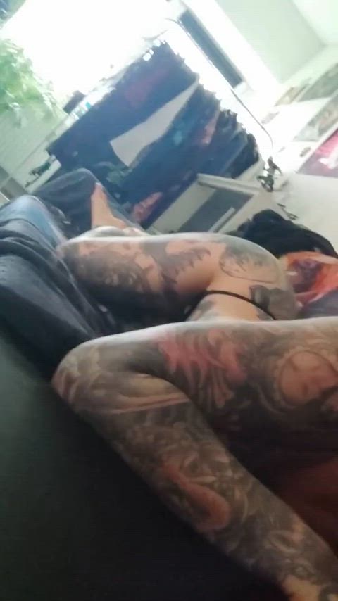 ass big tits egirl fake lips fake tits tattooed clip