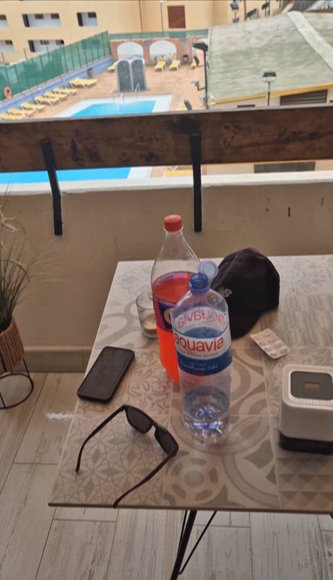 balcony hotel pee peeing piss pissing clip