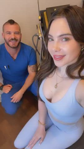 Celebrity Cleavage Natural Tits Spandex clip