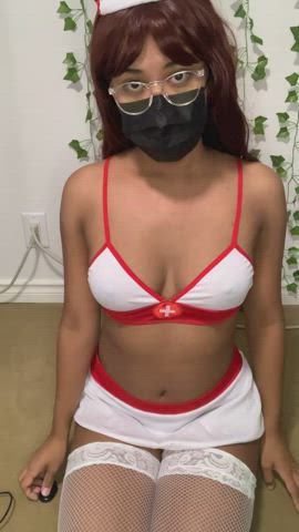 20 years old amateur cosplay nurse clip