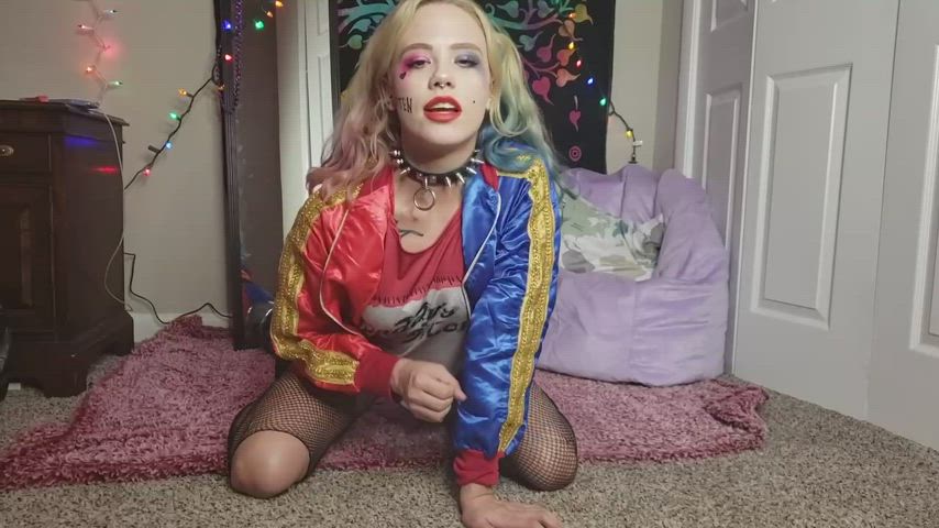 cosplay costume harley quinn joi jerk off masturbating nsfw rule34 clip