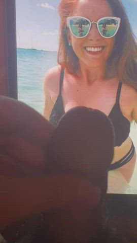 beach big tits bikini cum on tits cumshot facial tribute clip