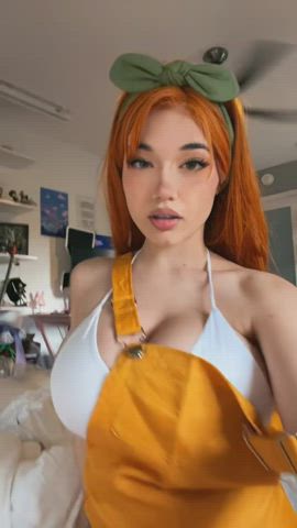 big tits bikini boobs busty cosplay huge tits latina clip