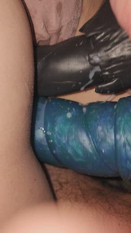 anal dvp huge dildo clip