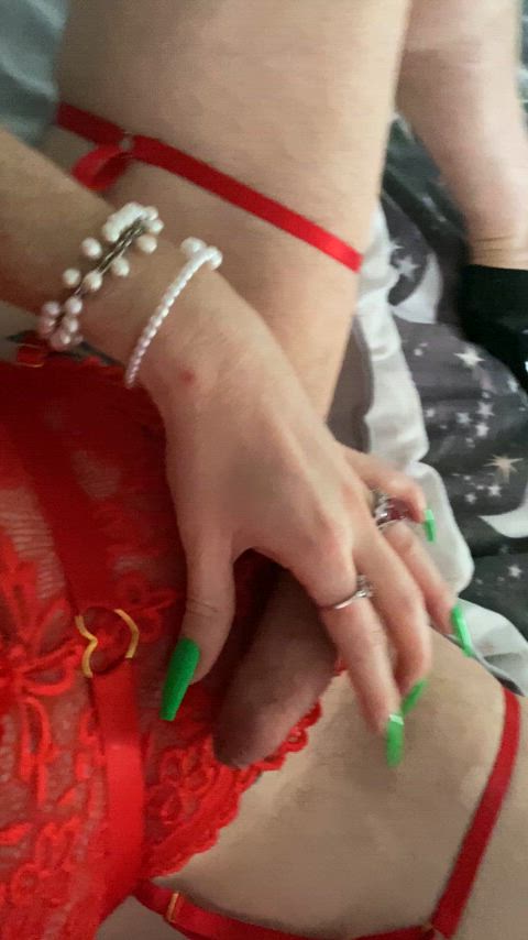femboy handjob nails trans-women clip