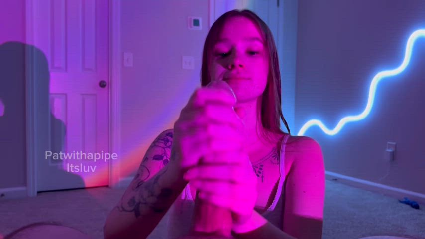 amateur big dick cock worship handjob homemade monster cock pov petite teen thick