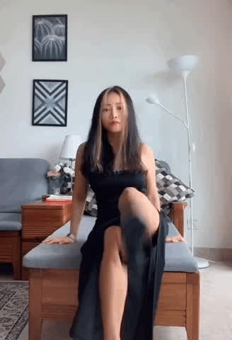asianhotwife dress eye contact hair legs marry queen prettyevil clip