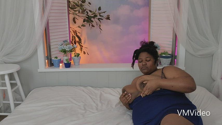 bbw ebony interracial lactating milking clip