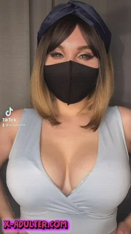 blonde booty busty cumshot doggystyle homemade tease tiktok tribute clip