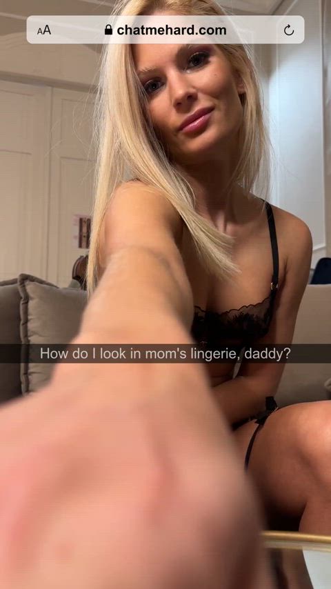 blonde lingerie step-daughter clip