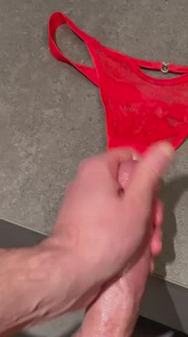 cock cum cumshot jerk off panties thong clip