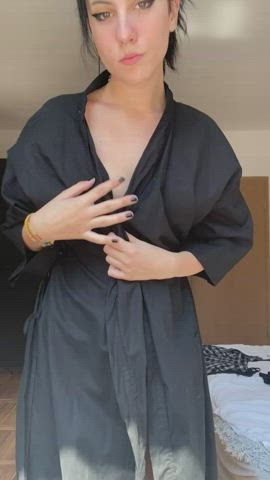 18 years old goth stripping on-off clip