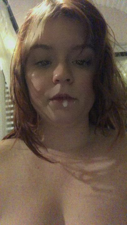 Boobs Redhead Spit clip