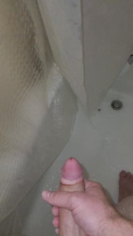 BWC Cumshot Husband Jerk Off Shower clip