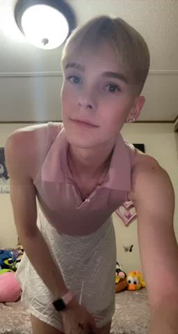 femboy skirt solo clip