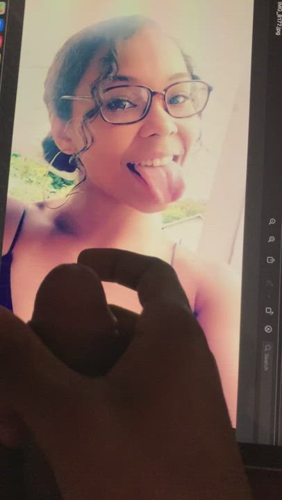 Ebony Masturbating Tribute clip