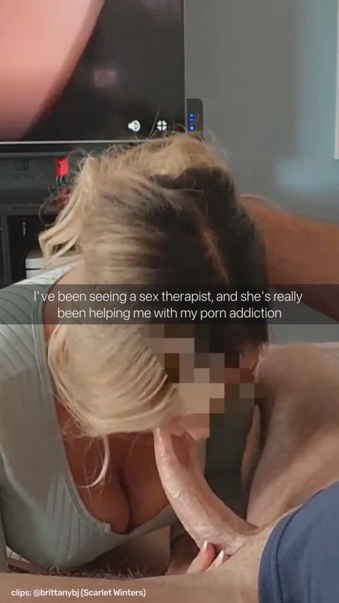 big tits blowjob caption gooning riding watchingporn captions she-fucks-him clip