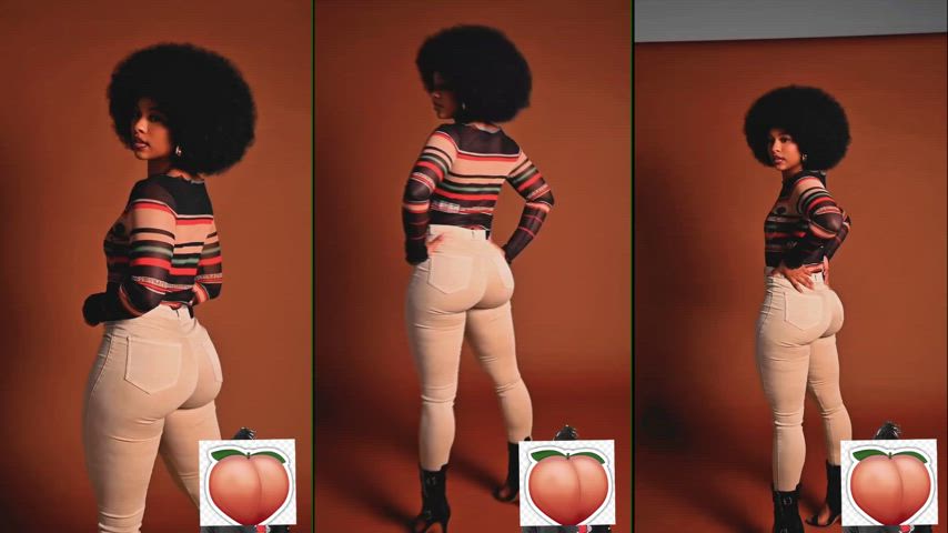 ass big ass booty ebony jeans jiggle thick-booty clip