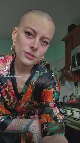 pierced shaved tattoo clip