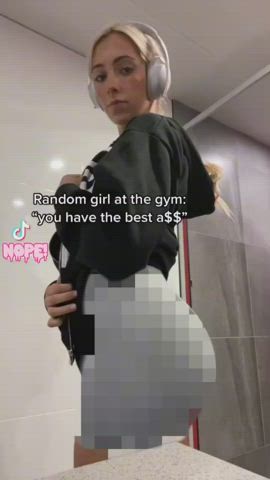 censored gym tiktok clip