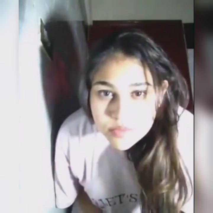 Cute ?girl undressing and show her big ?boobs video