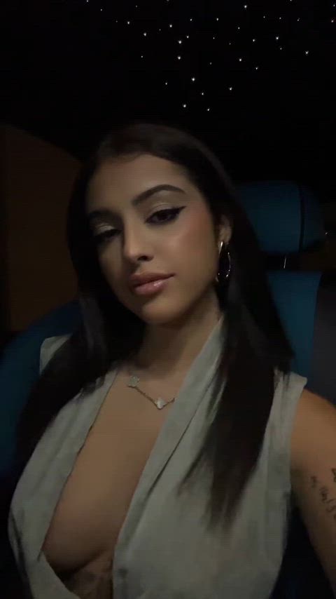boobs cleavage interracial clip