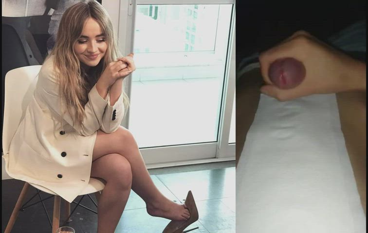 babecock blonde celebrity cumshot feet heels legs tribute clip
