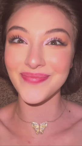 cleavage close up dress pretty teen tiktok clip